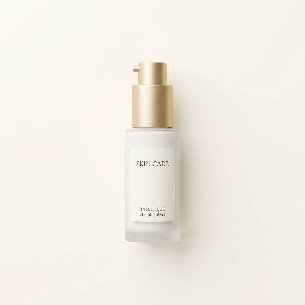 Frasco de 30 ml de Aura, base 4 en 1 con SPF 50