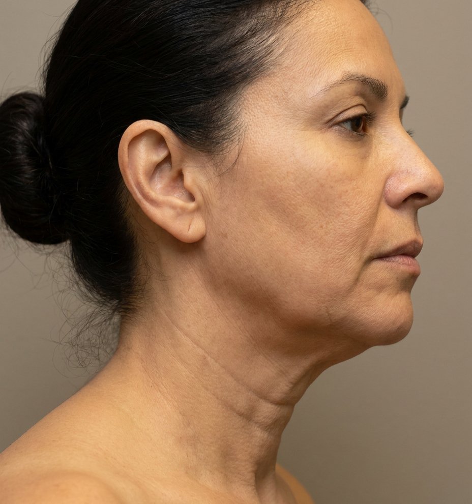 Líneas del cuello antes